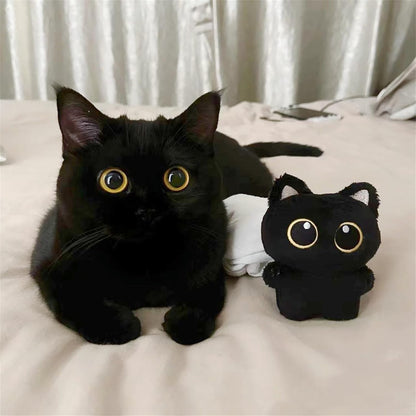 Black Cat Plush Keychain Bag Charms – Cute Kawaii Accessories for Handbags, Backpacks & Purses