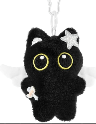 Miniloot 15 Cm Black Cat Plush Charm